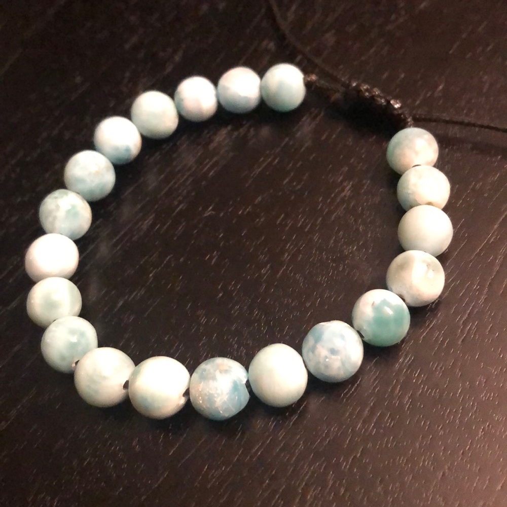 Larimar Beaded Adjustable Bracelet - image 2